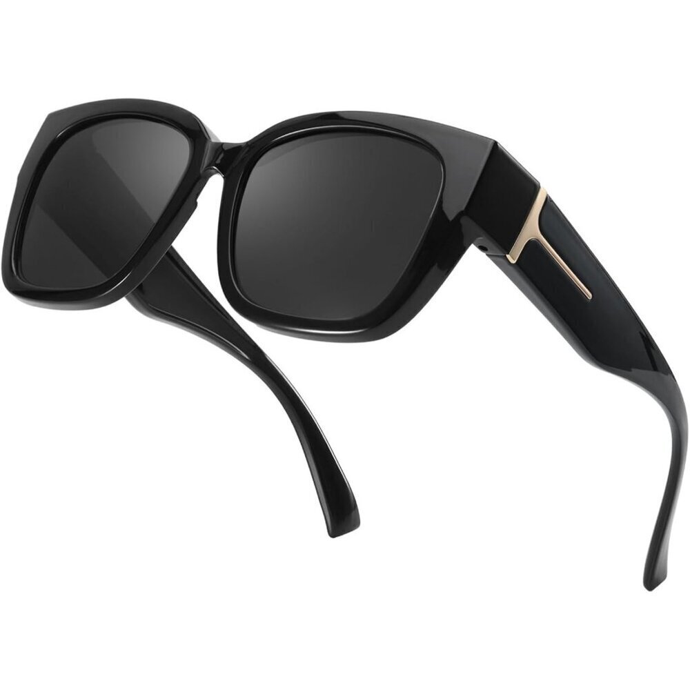 🆕 Women Black Trendy Polarized Sunglasses Oversized Fit Over Driving Protection